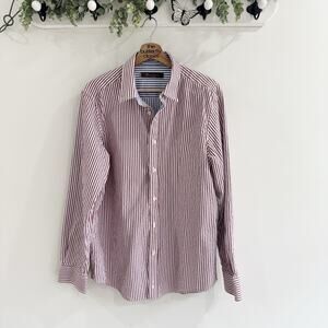 Mens Ben Sherman Seersucker Striped Button Down Shirt XL UU3162